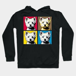 Pop Retro West Highland White Terrier Art Painting - Cute Puppy Hoodie